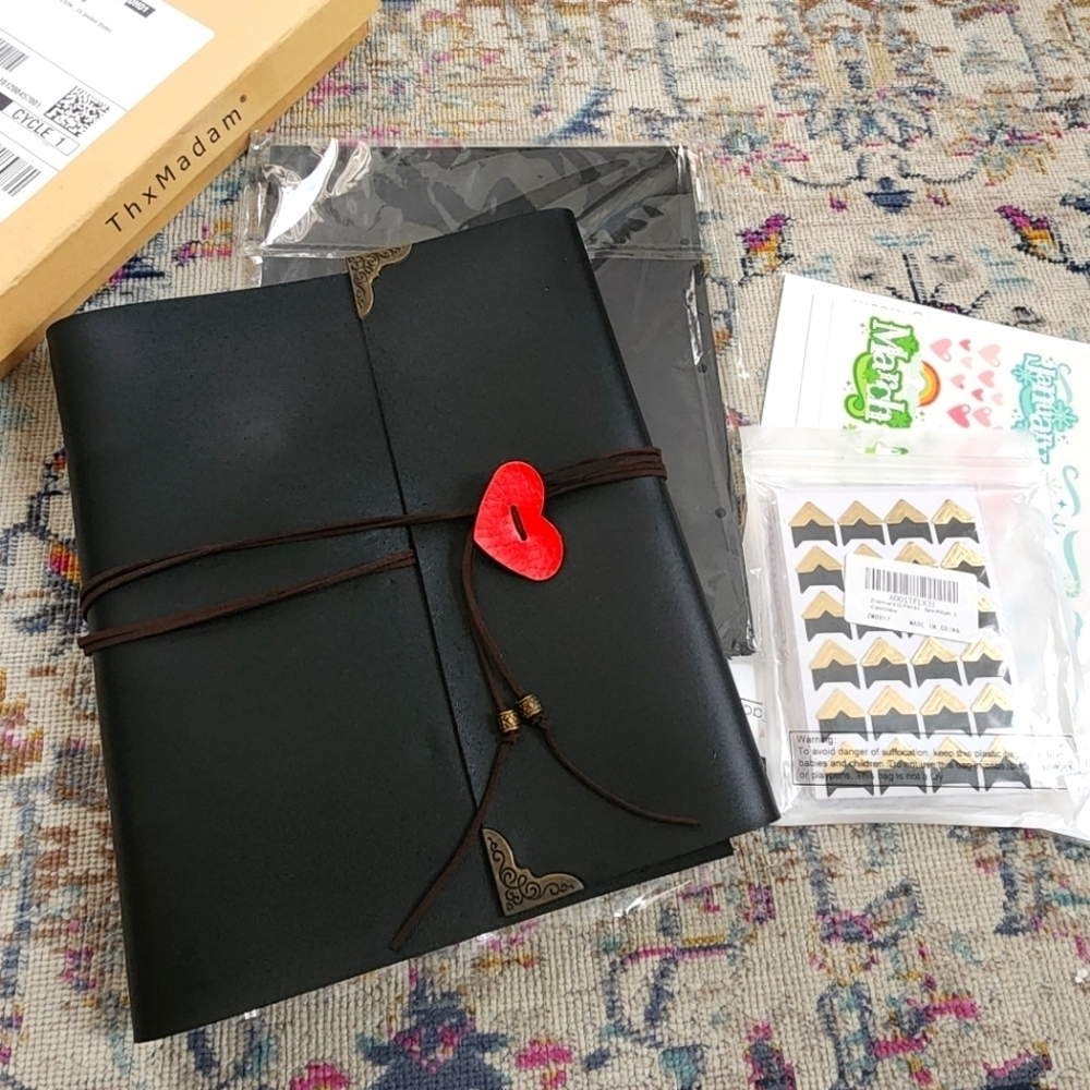 NWOT Black Journal & Scrapbooking Set